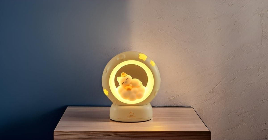 Moon LED Night Lamp with 3 Brightness Modes & Touch Contro